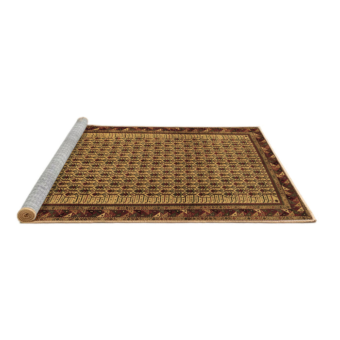 Sideview of Machine Washable Abstract Brown Contemporary Rug, wshcon659brn