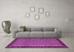 Machine Washable Abstract Purple Contemporary Area Rugs in a Living Room, wshcon659pur