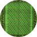 Machine Washable Abstract Green Contemporary Area Rugs, wshcon659grn