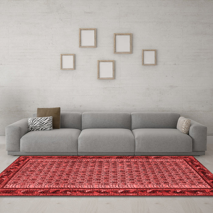 Contemporary Red Washable Rugs