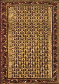 Abstract Brown Contemporary Rug, con659brn