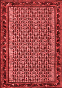 Abstract Red Contemporary Rug, con659red