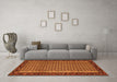 Machine Washable Abstract Orange Contemporary Area Rugs in a Living Room, wshcon659org