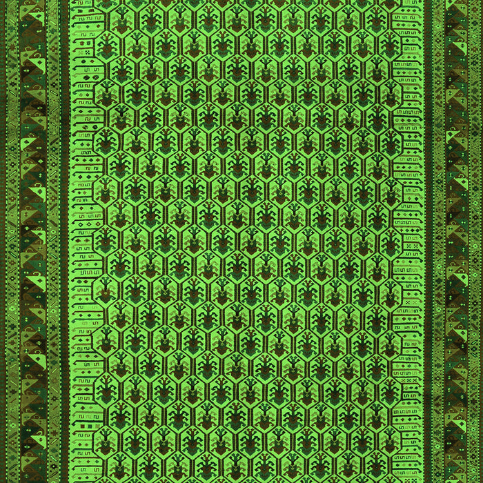 Serging Thickness of Machine Washable Abstract Green Contemporary Area Rugs, wshcon659grn
