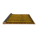 Sideview of Abstract Yellow Contemporary Rug, con659yw