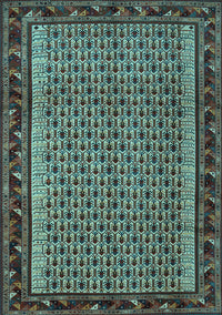 Abstract Light Blue Contemporary Rug, con659lblu