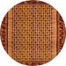 Square Abstract Orange Contemporary Rug, con659org