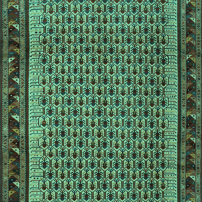 Abstract Turquoise Contemporary Rug, con659turq