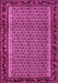 Machine Washable Abstract Pink Contemporary Rug, wshcon659pnk