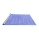 Sideview of Machine Washable Solid Blue Modern Rug, wshcon65blu