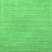 Square Machine Washable Solid Emerald Green Modern Area Rugs, wshcon65emgrn