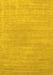 Machine Washable Solid Yellow Modern Rug, wshcon65yw