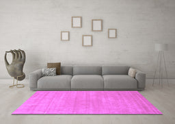 Machine Washable Solid Purple Modern Area Rugs in a Living Room, wshcon65pur