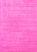 Machine Washable Solid Pink Modern Rug, wshcon65pnk