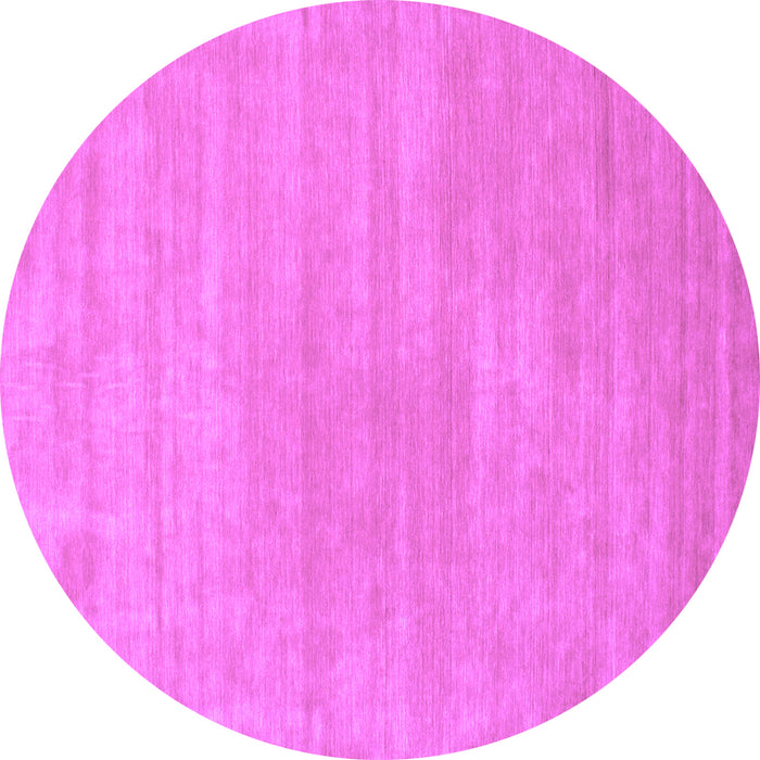 Round Solid Purple Modern Rug, con65pur
