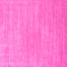 Square Machine Washable Solid Pink Modern Rug, wshcon65pnk