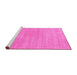 Sideview of Machine Washable Solid Pink Modern Rug, wshcon65pnk