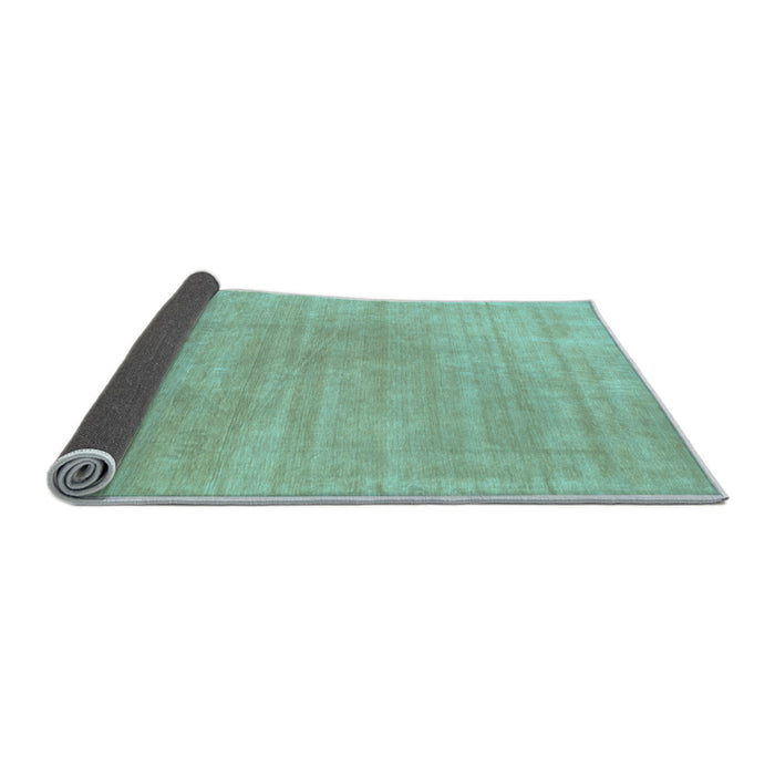 Sideview of Solid Light Blue Modern Rug, con65lblu