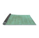 Sideview of Solid Light Blue Modern Rug, con65lblu