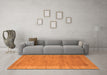Machine Washable Abstract Orange Contemporary Area Rugs in a Living Room, wshcon660org
