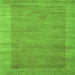 Serging Thickness of Abstract Green Contemporary Rug, con660grn