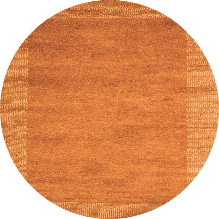 Square Abstract Orange Contemporary Rug, con660org