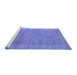 Sideview of Machine Washable Abstract Blue Contemporary Rug, wshcon660blu