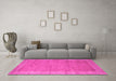 Machine Washable Abstract Pink Contemporary Rug in a Living Room, wshcon660pnk