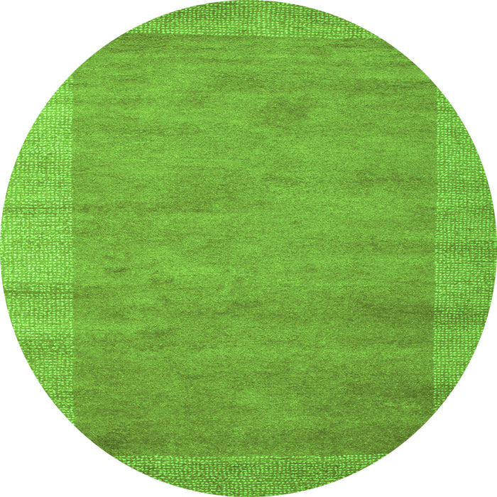 Square Abstract Green Contemporary Rug, con660grn