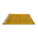 Sideview of Machine Washable Abstract Yellow Contemporary Rug, wshcon660yw