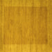 Square Abstract Yellow Contemporary Rug, con660yw