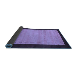 Sideview of Abstract Blue Contemporary Rug, con661blu