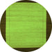 Square Abstract Green Contemporary Rug, con661grn