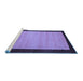 Sideview of Machine Washable Abstract Blue Contemporary Rug, wshcon661blu