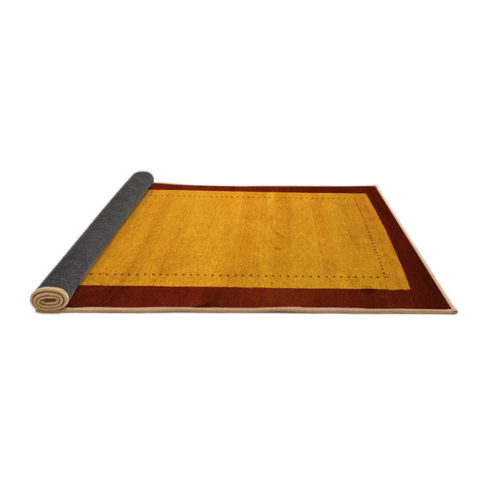 Sideview of Abstract Yellow Contemporary Rug, con661yw