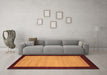 Machine Washable Abstract Brown Contemporary Rug in a Living Room,, wshcon661brn