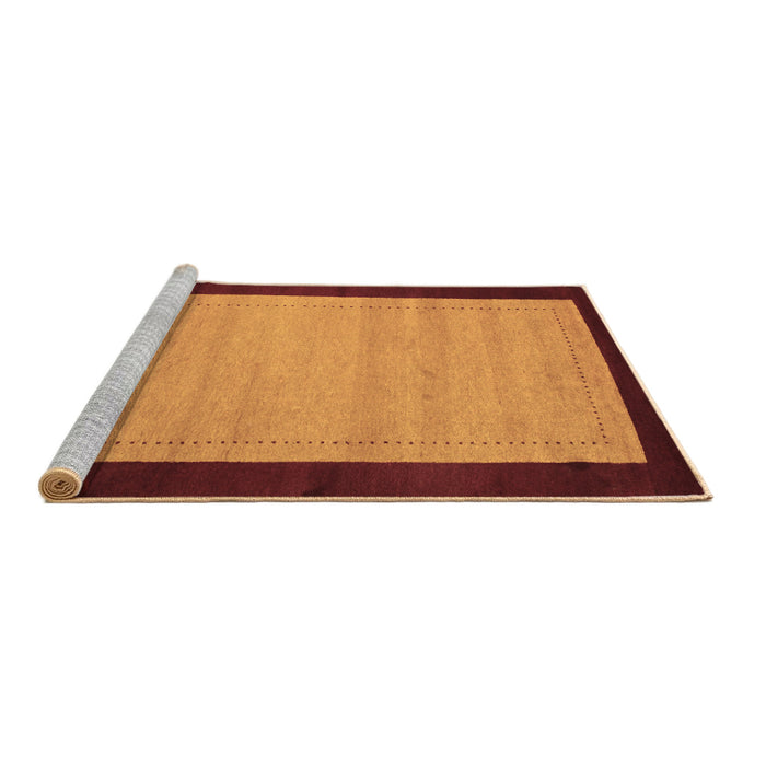 Sideview of Machine Washable Abstract Brown Contemporary Rug, wshcon661brn