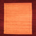 Serging Thickness of Abstract Orange Contemporary Rug, con661org