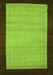 Serging Thickness of Machine Washable Abstract Green Contemporary Area Rugs, wshcon661grn