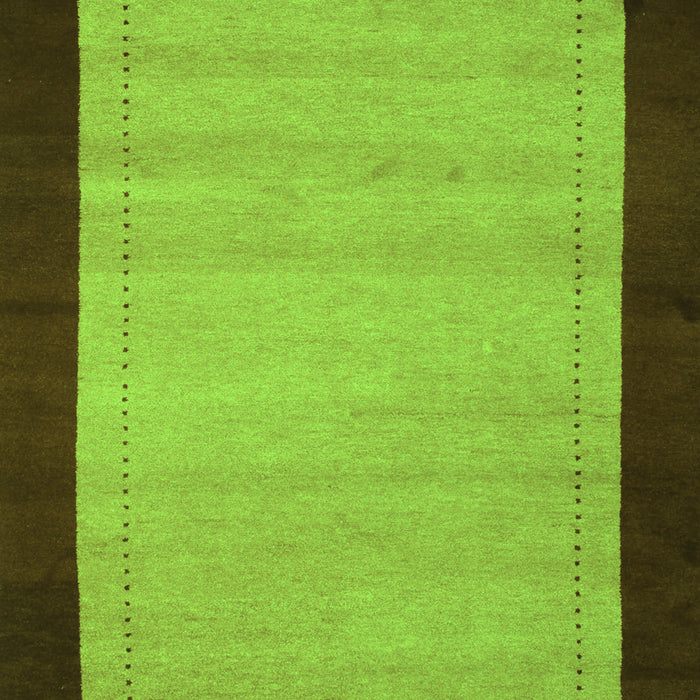 Serging Thickness of Machine Washable Abstract Green Contemporary Area Rugs, wshcon661grn