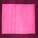 Square Machine Washable Abstract Pink Contemporary Rug, wshcon661pnk
