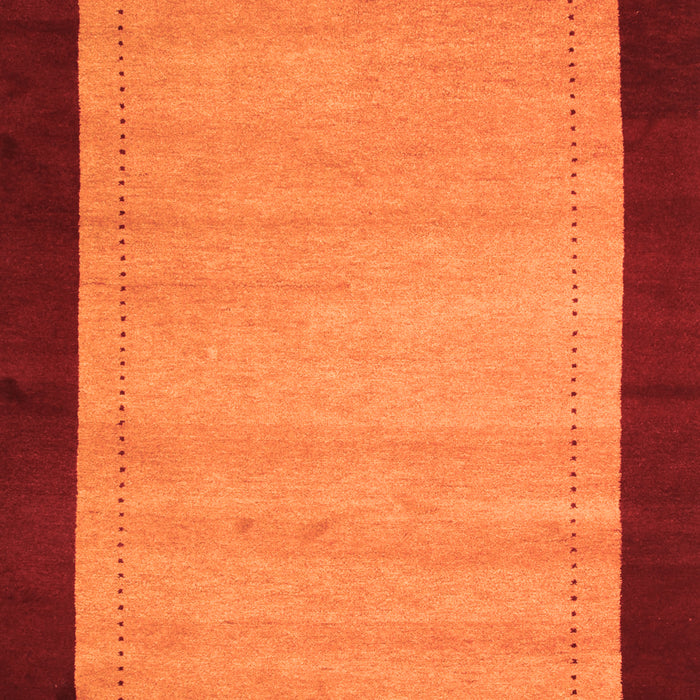 Serging Thickness of Machine Washable Abstract Orange Contemporary Area Rugs, wshcon661org