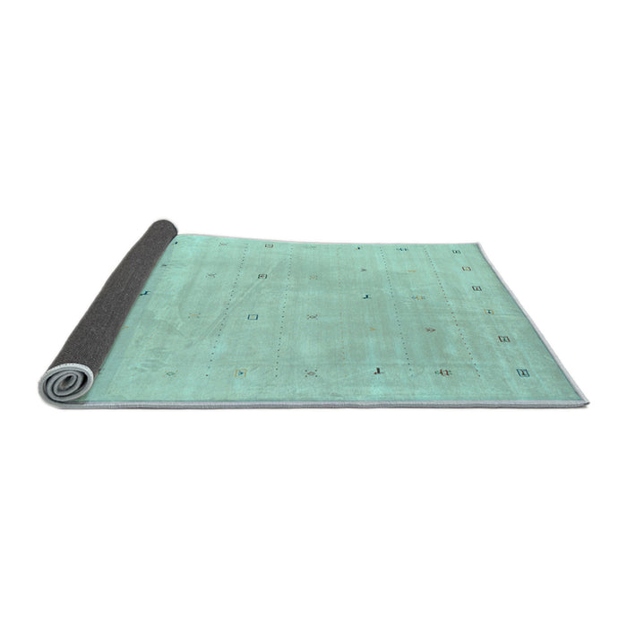 Sideview of Solid Light Blue Modern Rug, con662lblu