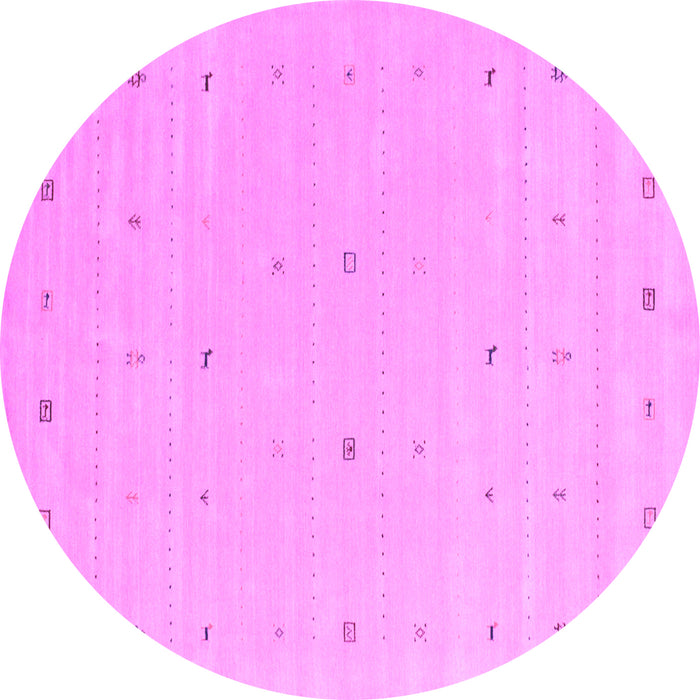 Round Solid Purple Modern Rug, con662pur