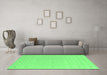 Machine Washable Solid Emerald Green Modern Area Rugs in a Living Room,, wshcon662emgrn