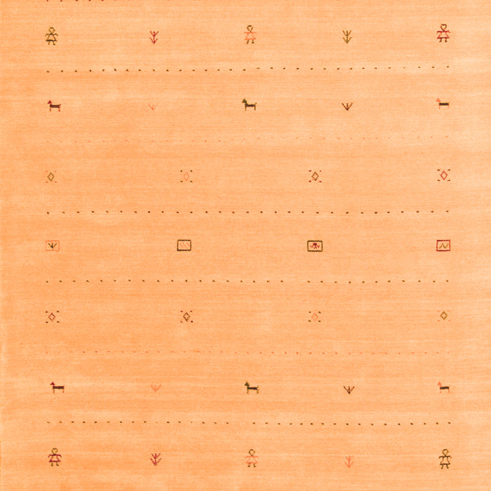 Solid Orange Modern Rug, con662org