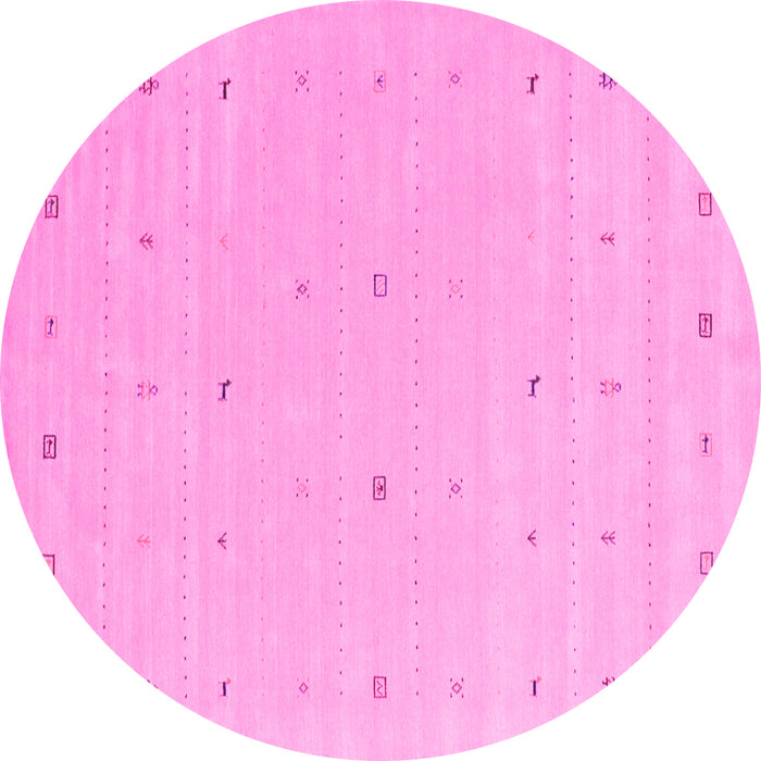 Round Solid Pink Modern Rug, con662pnk
