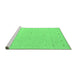 Sideview of Machine Washable Solid Emerald Green Modern Area Rugs, wshcon662emgrn