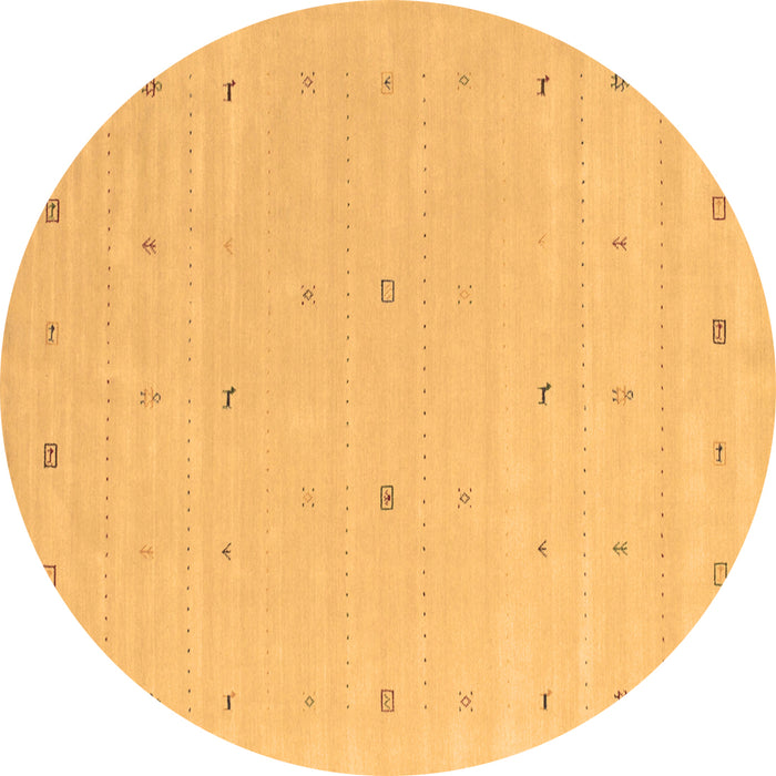 Round Machine Washable Solid Brown Modern Rug, wshcon662brn