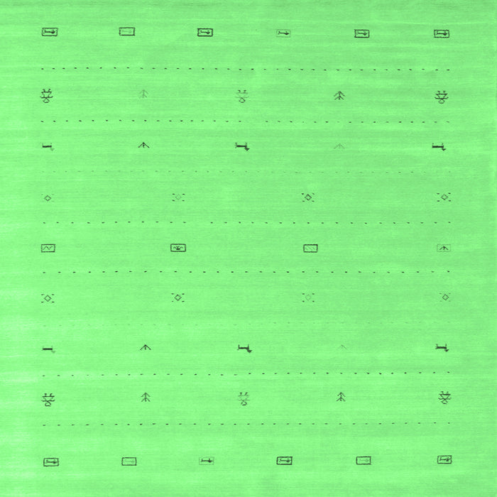 Square Solid Emerald Green Modern Rug, con662emgrn
